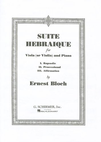 Bloch Suite Hebraique for...