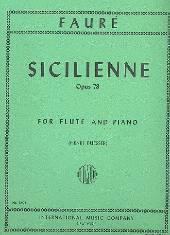 Sicilienne Op 78 for Flute...