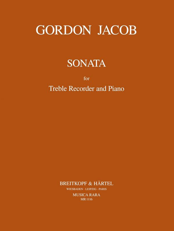 Jacob G Sonata for Treble...