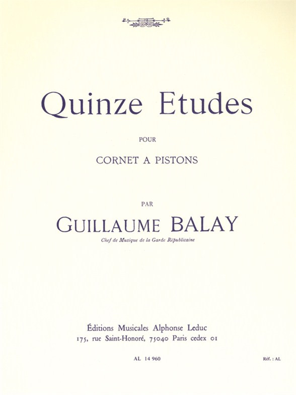 Balay G Quinze Etudes 15...