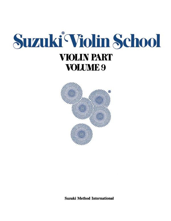 Suzuki Violin School Vol 9...
