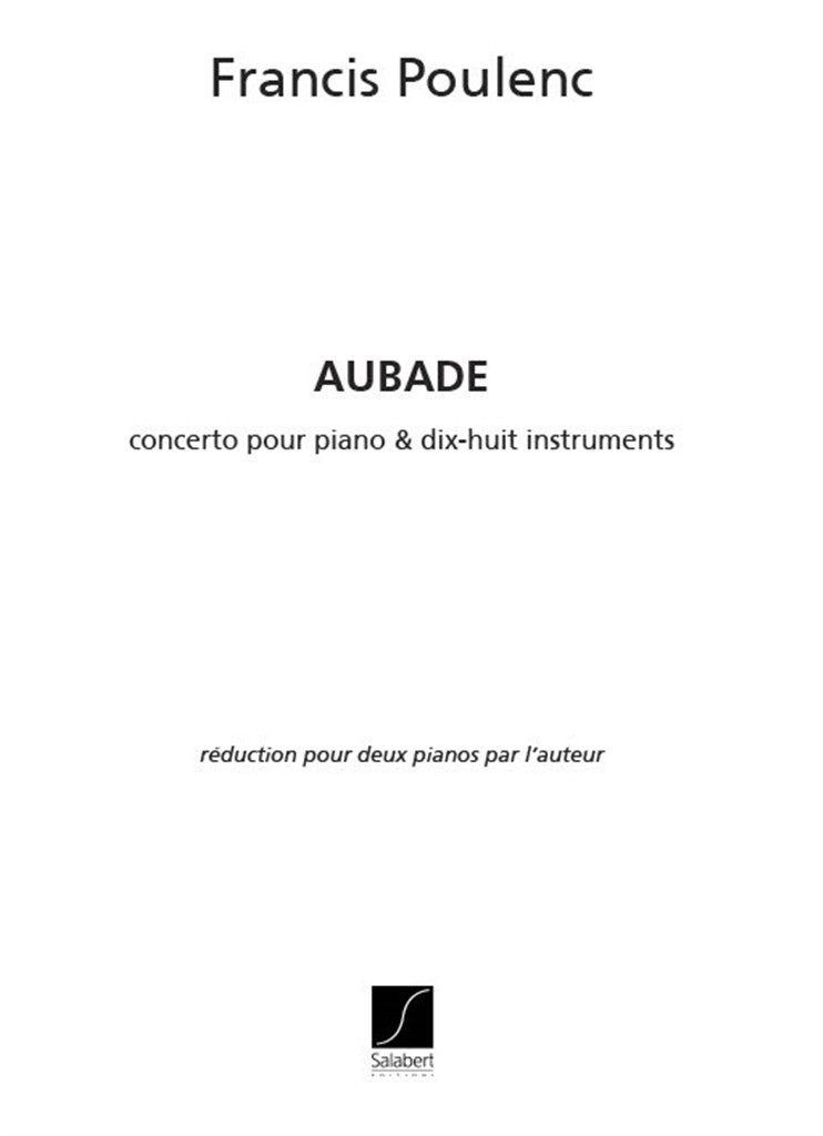 Poulenc F Aubade for Two...
