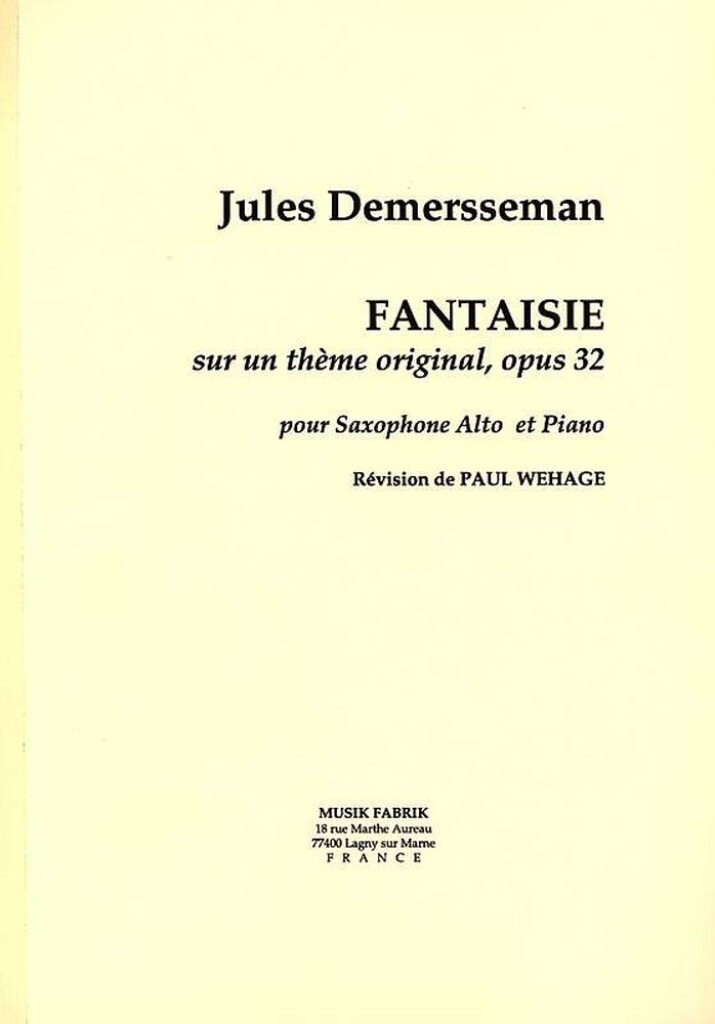 Demersseman J Fantaisie sur...