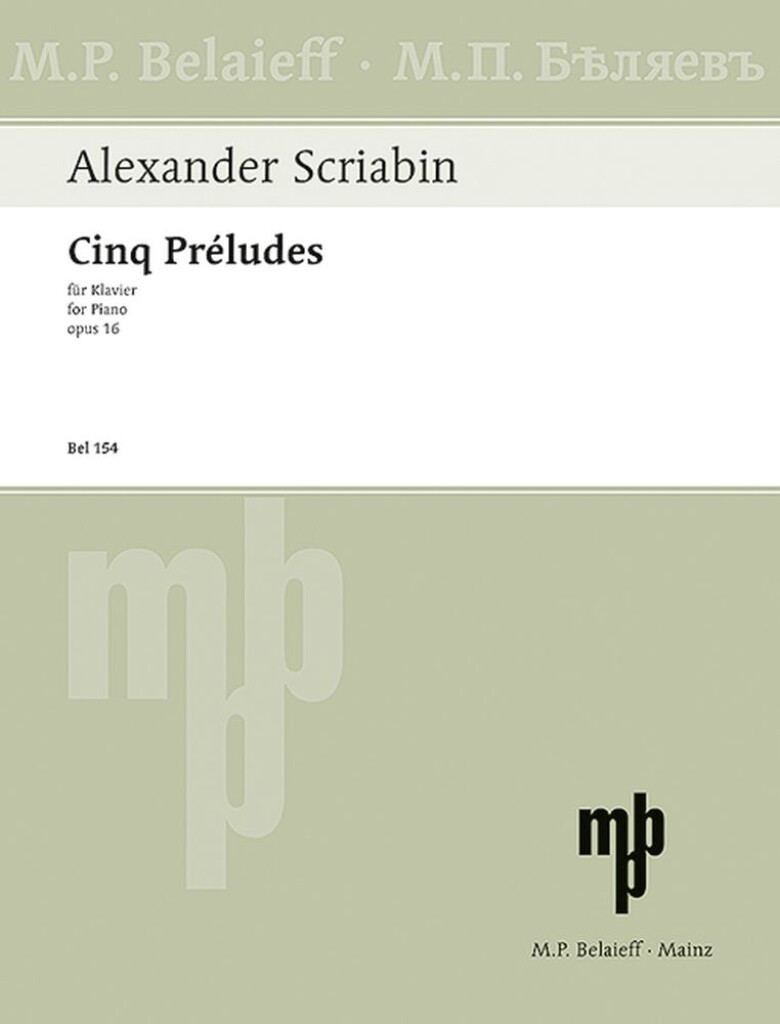 Scriabin A Cinq Preludes...