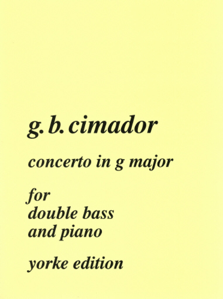 Cimador GB Concerto in G...
