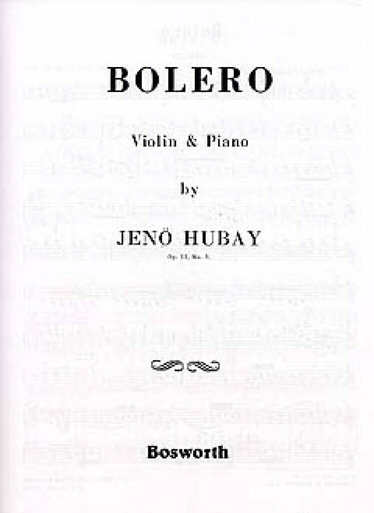 Hubay J Bolero Op 51 no 3...