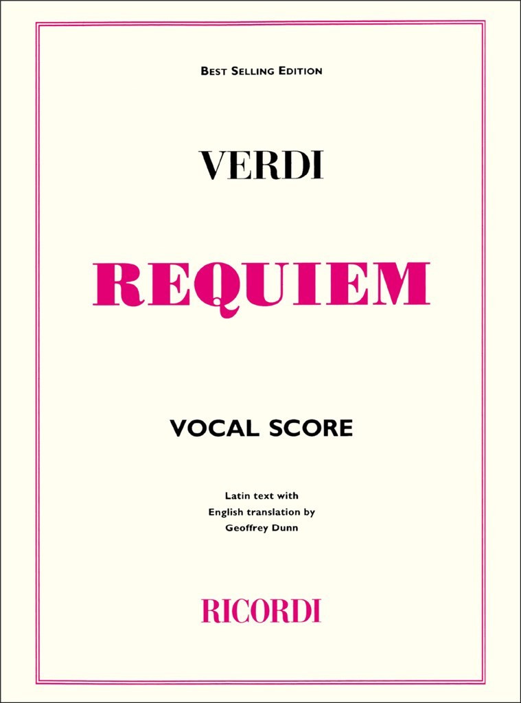 Verdi Requiem Vocal Score